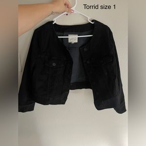 Black denim jacket torrid